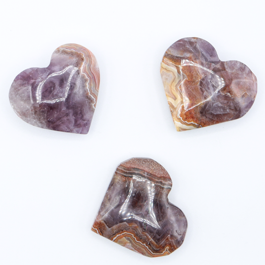 Amethyst Agate Heart