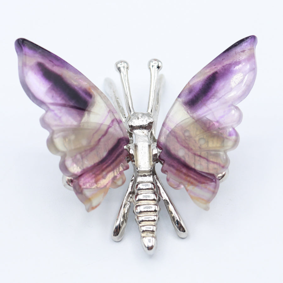 Rainbow Fluorite Freestanding Butterflies