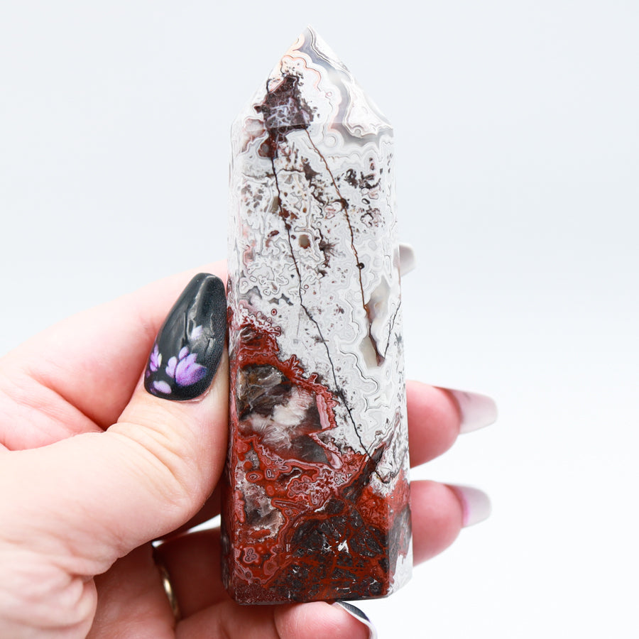Mexican Crazy Lace Agate Tower