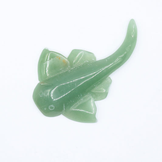 Green Aventurine Cat Fish Carving