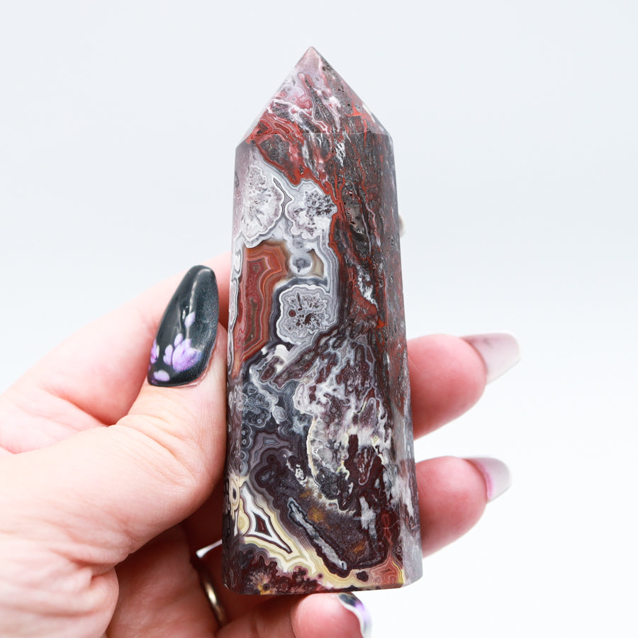 Mexican Crazy Lace Agate Tower