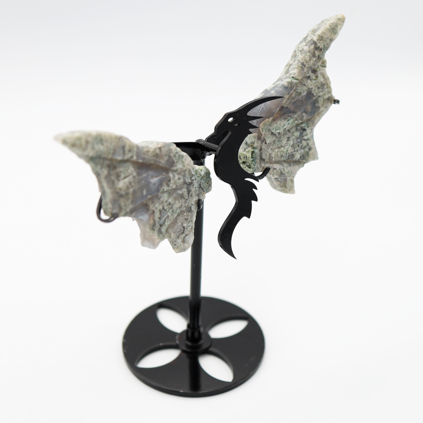 Moss Agate Dragon Wings