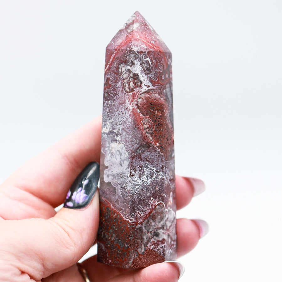 Mexican Crazy Lace Agate Tower