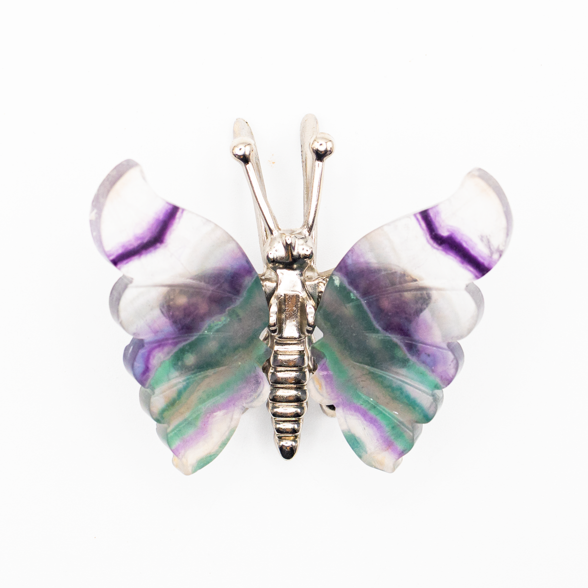 Rainbow Fluorite Freestanding Butterflies