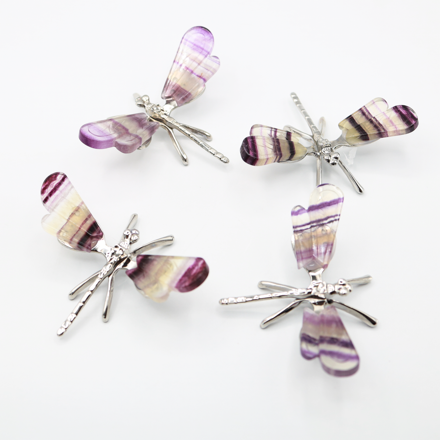 Rainbow Fluorite Freestanding Dragonfly