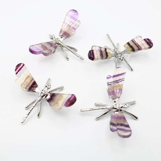 Rainbow Fluorite Freestanding Dragonfly