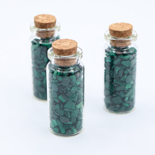 Malachite Crystal Chip Jar
