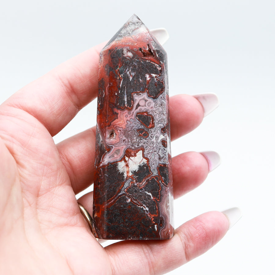 Mexican Crazy Lace Agate Tower