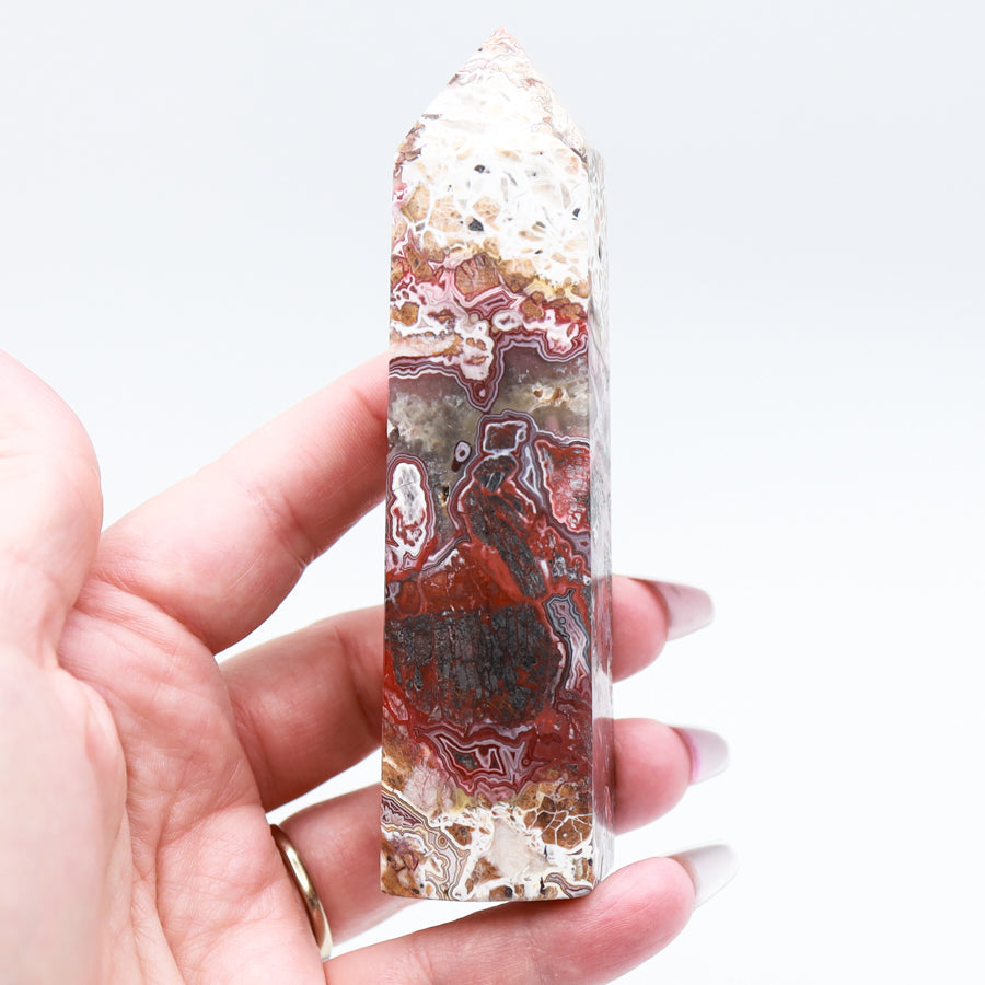 Mexican Crazy Lace Agate Tower