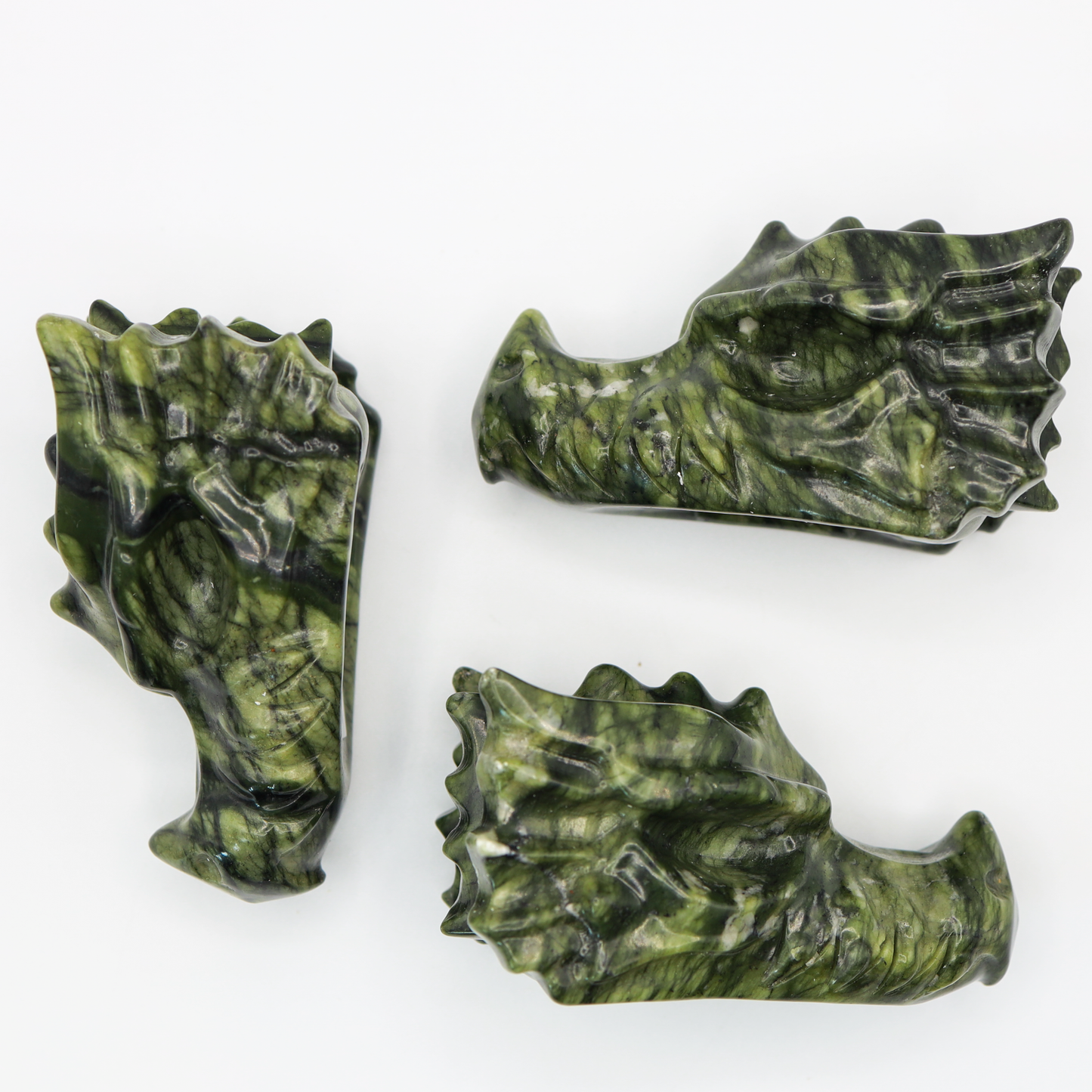 Green Jade Dragon Head Large
