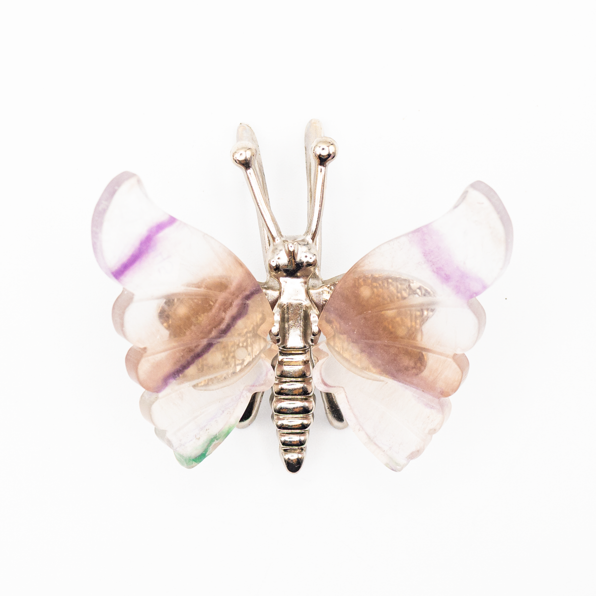 Rainbow Fluorite Freestanding Butterflies