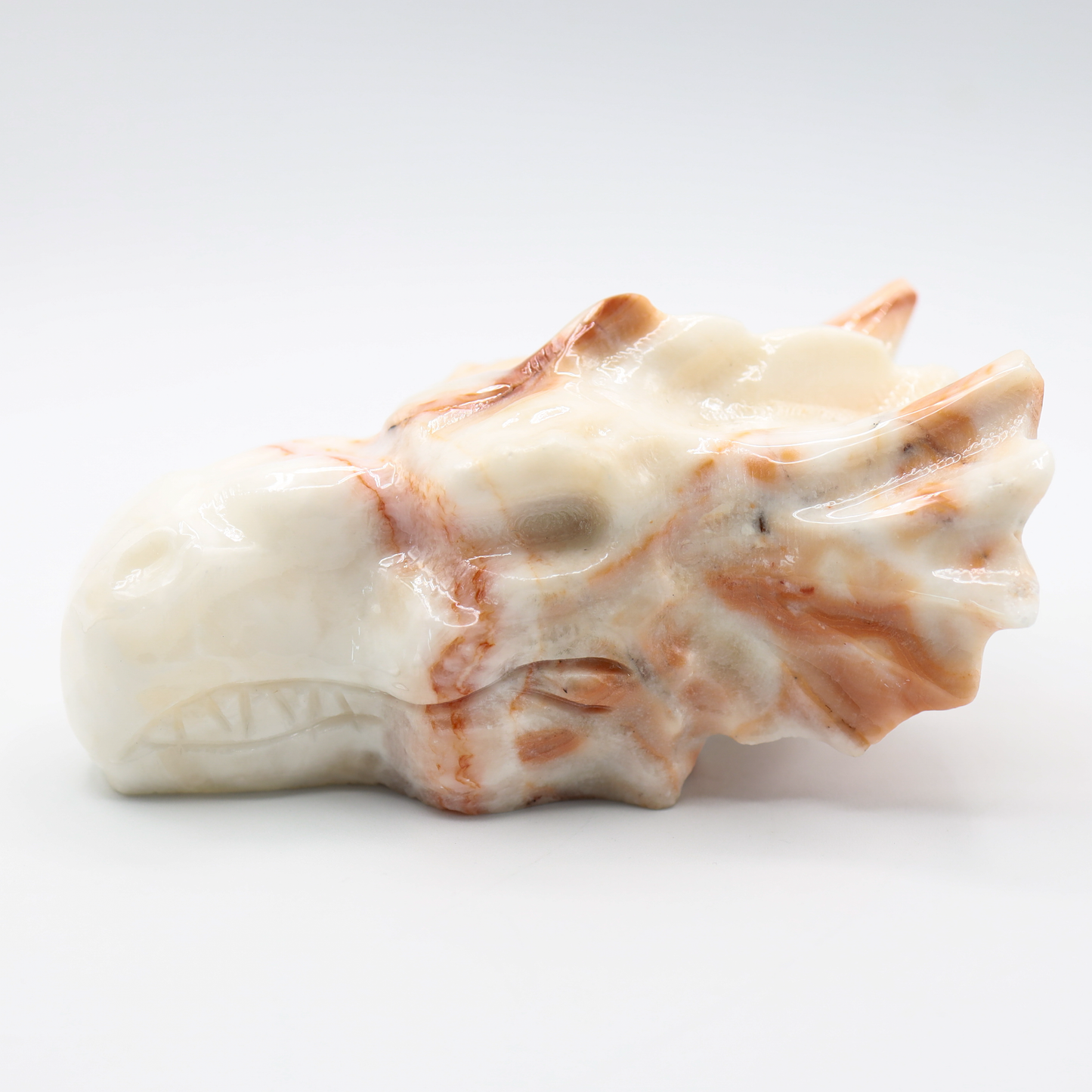 Red Banded Calcite Dragon Head