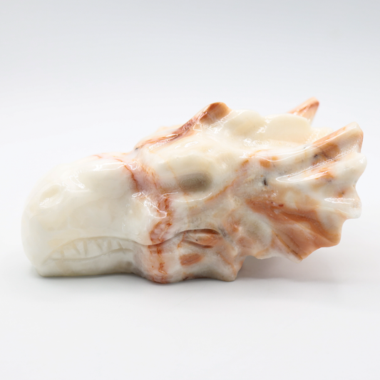 Red Banded Calcite Dragon Head