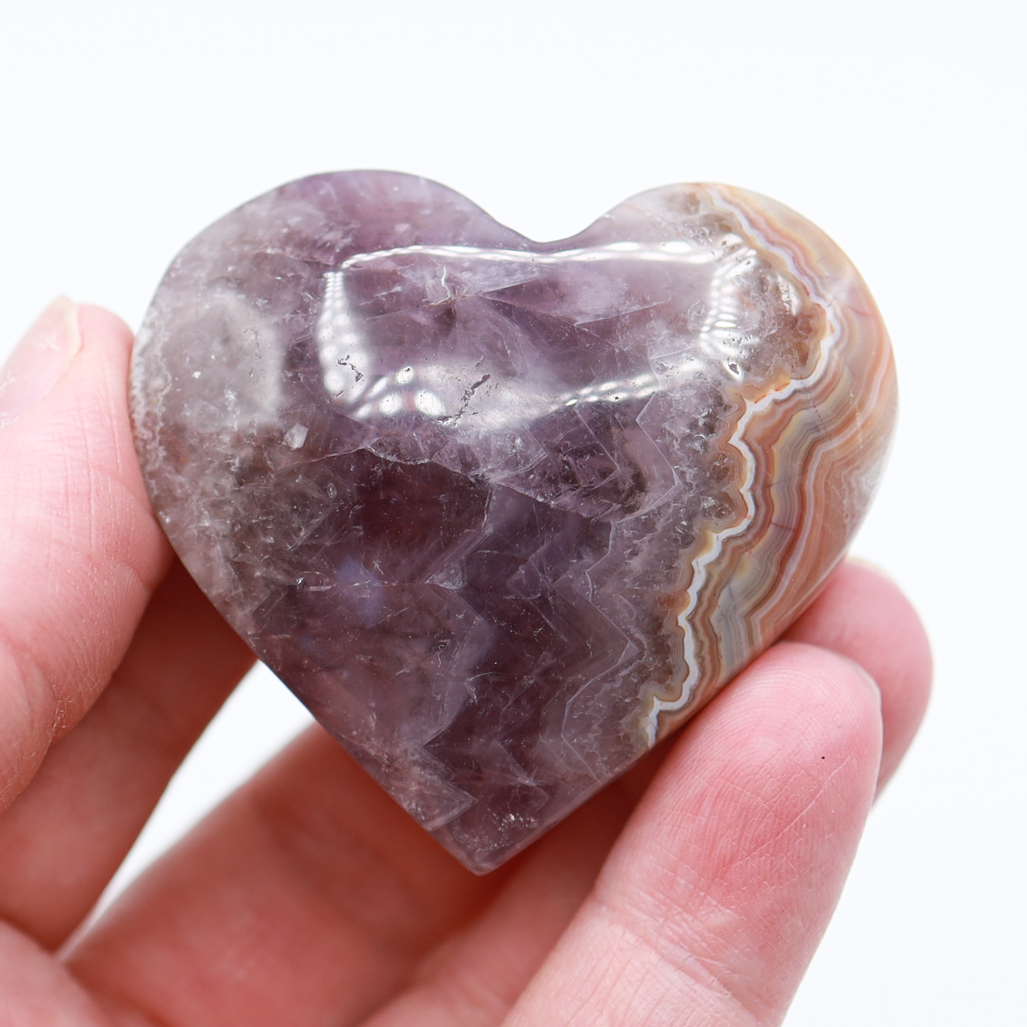Amethyst Agate Heart