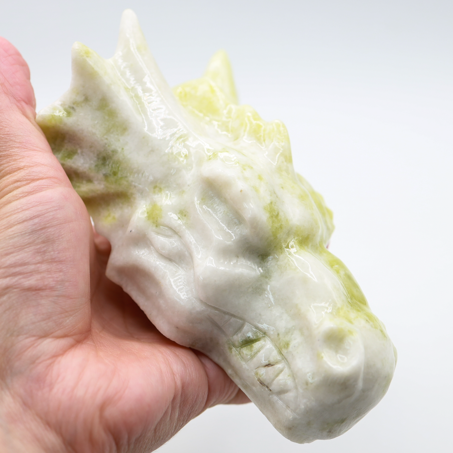 Pale Green Jade Dragon Head