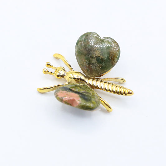 Unakite Heart Bug