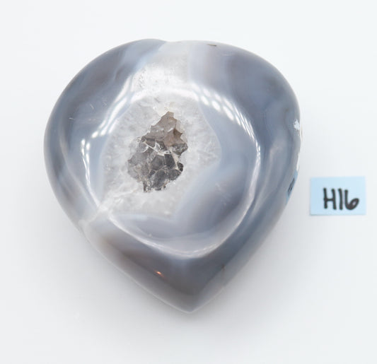 Druzy Agate Heart H16