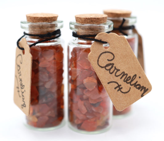 Carnelian Crystal Chip Jar