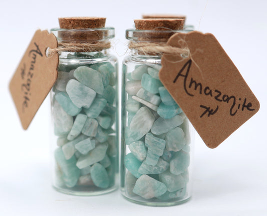 Amazonite Crystal Chip Jar