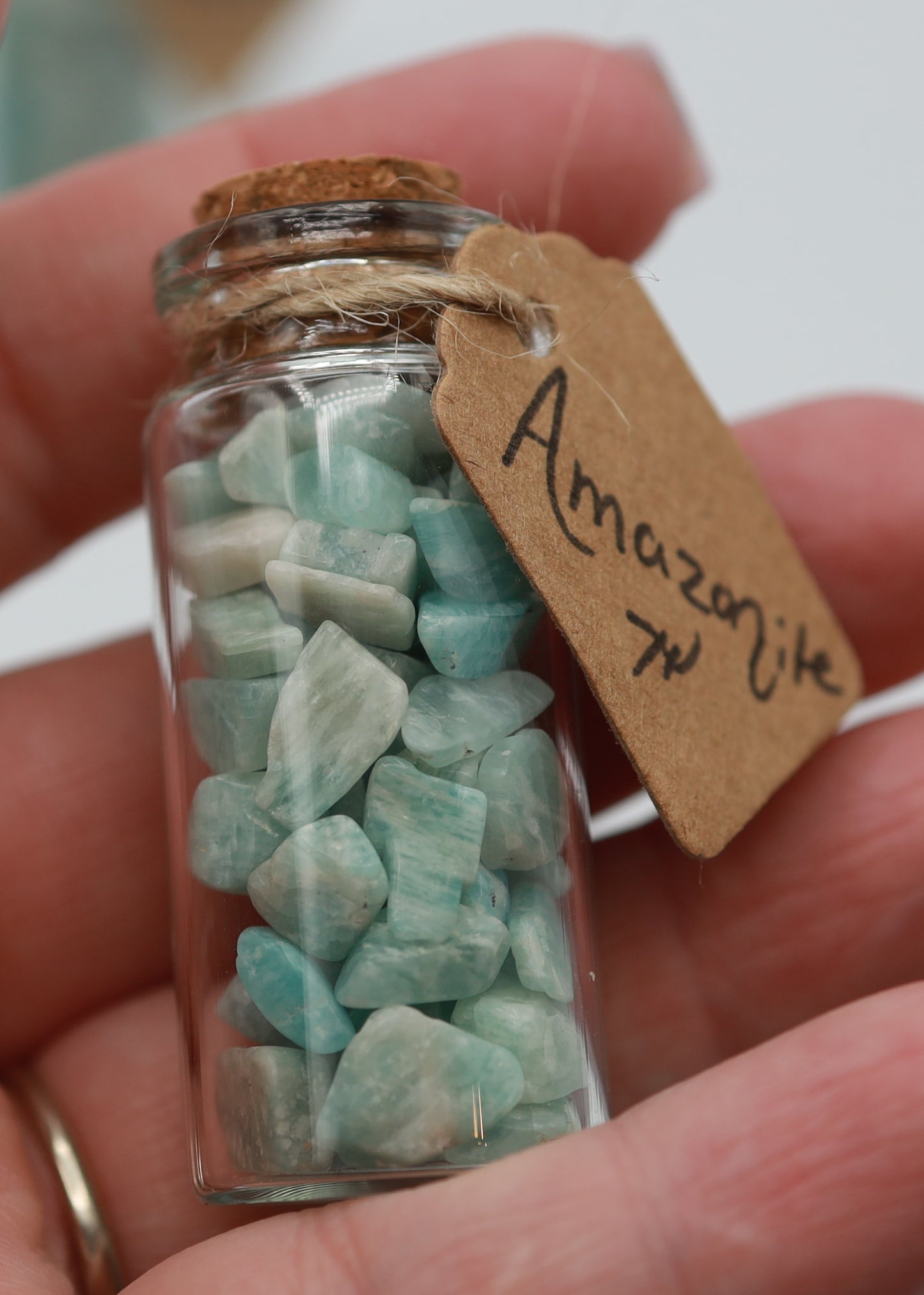 Amazonite Crystal Chip Jar