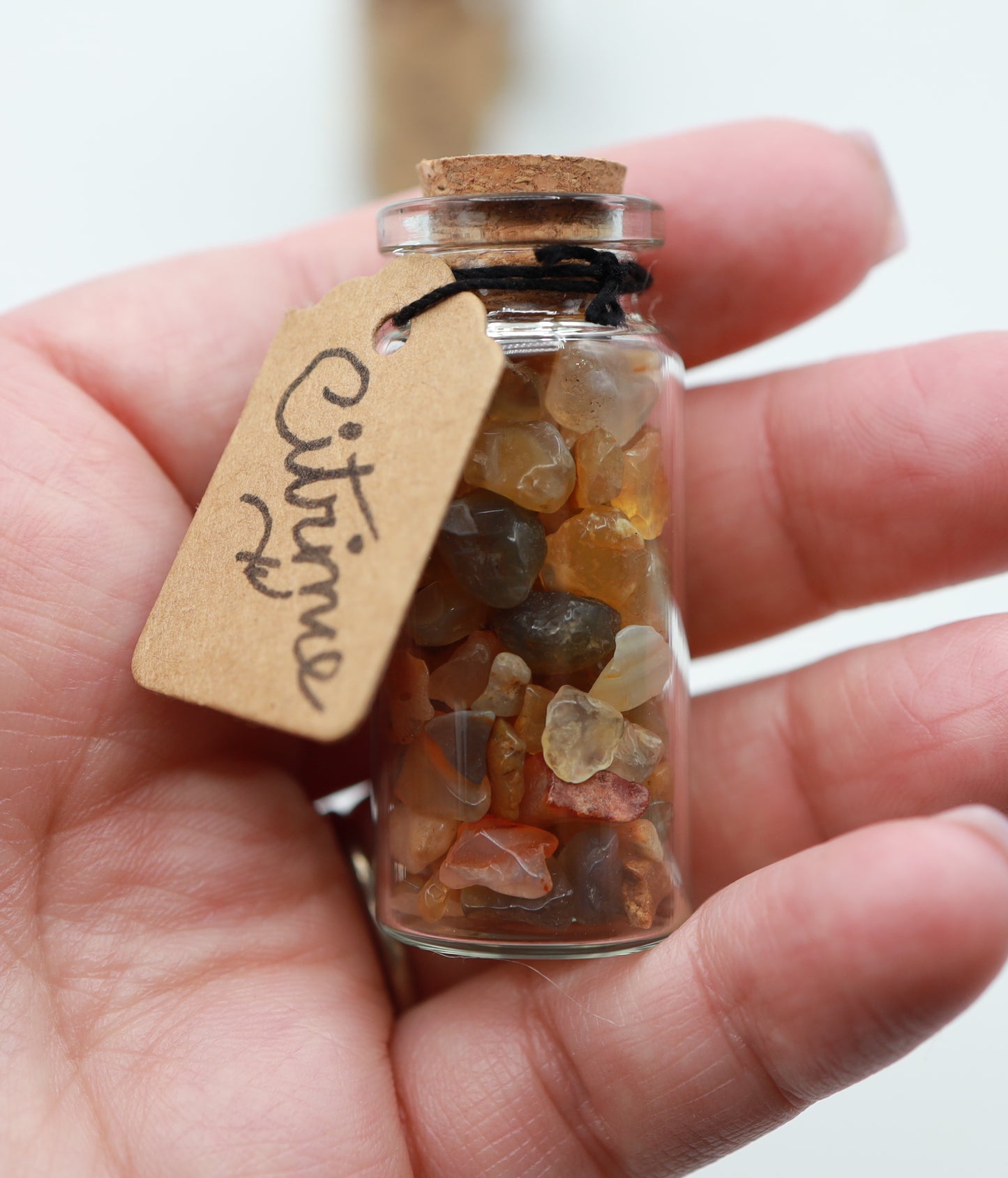 Citrine Crystal Chip Jar