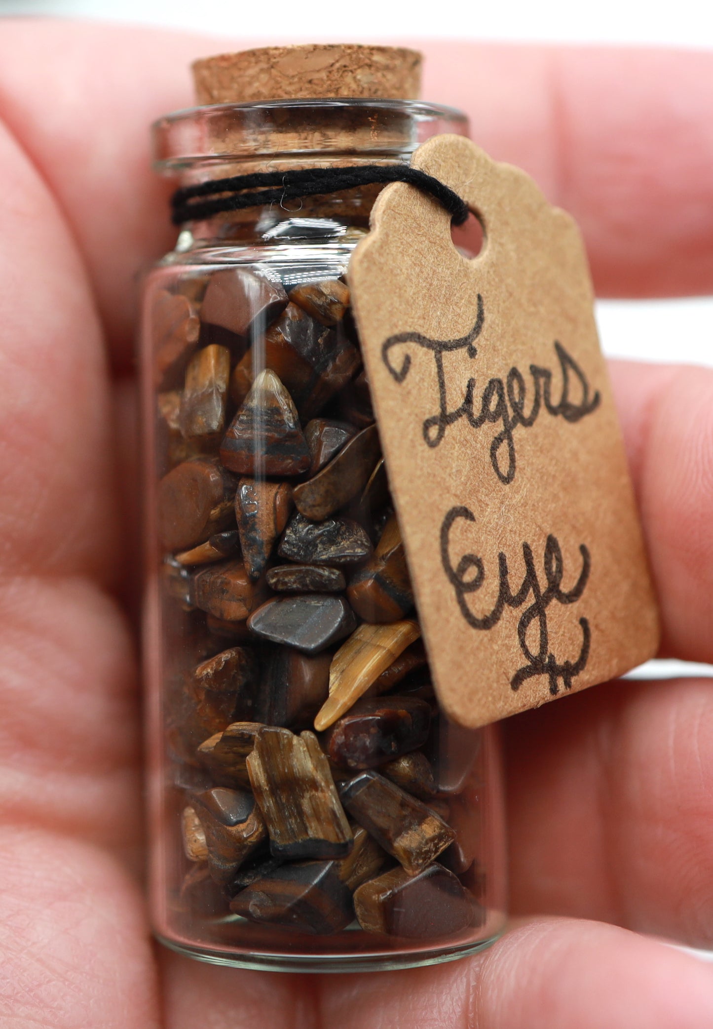 Tigers Eye Crystal Chip Jar